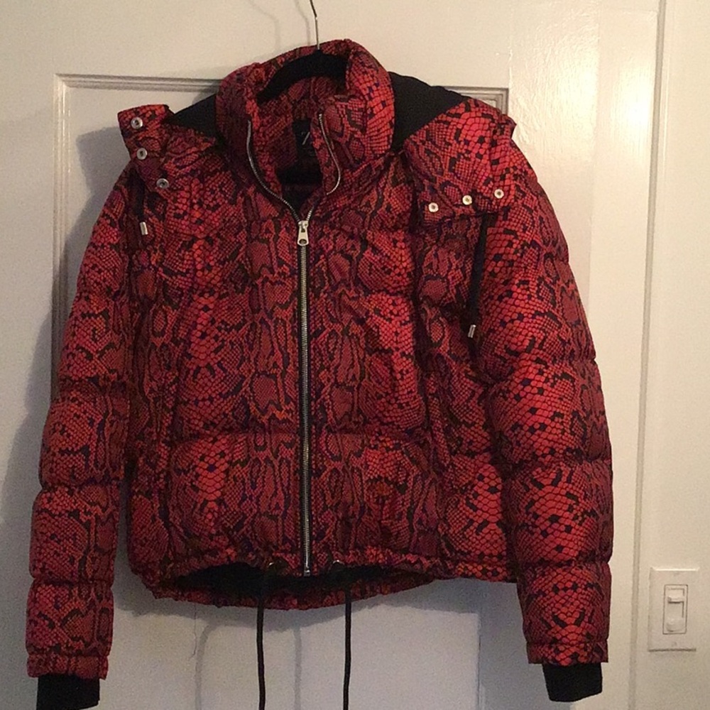 Zara python nylon jacket